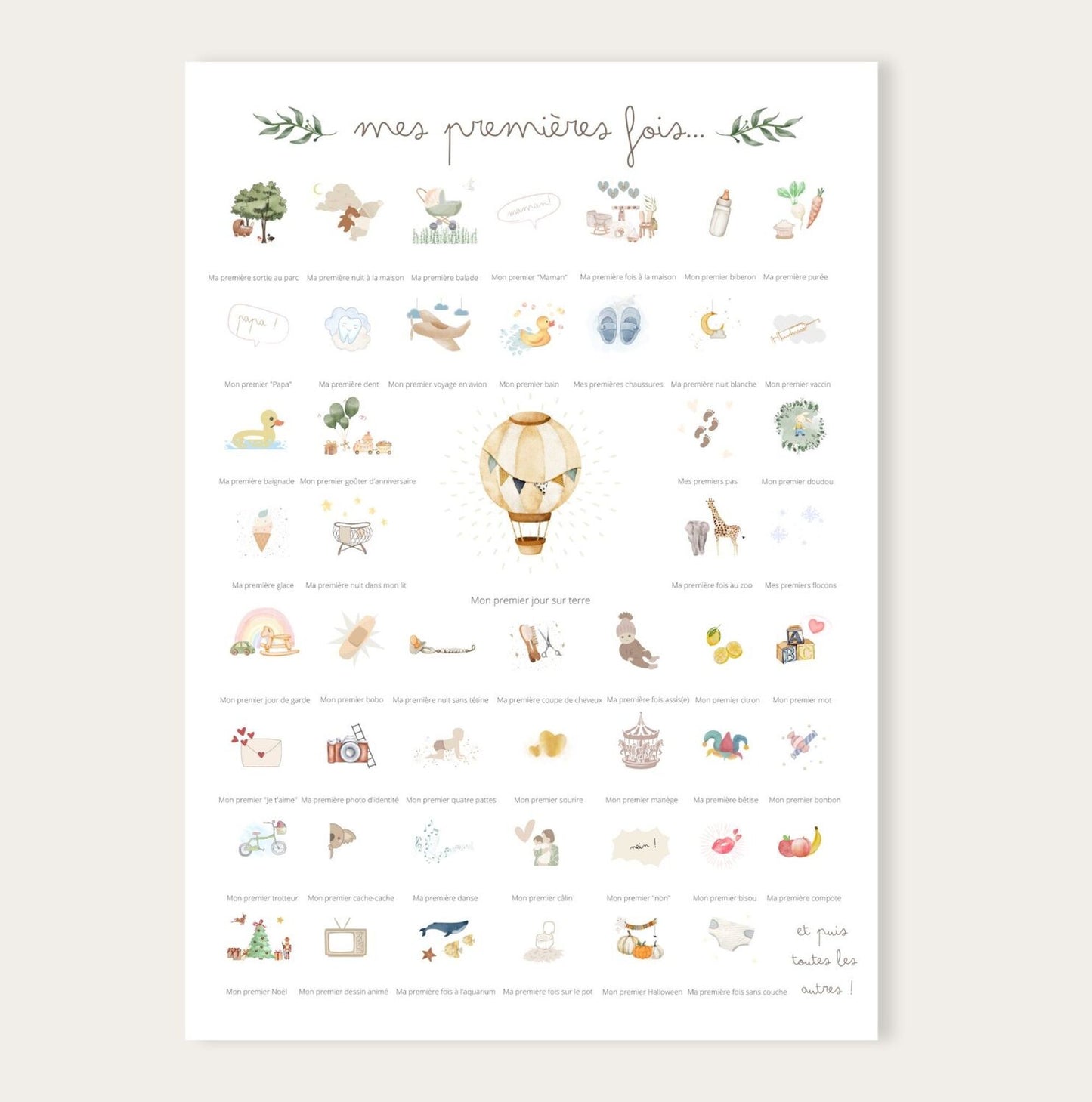 Affiche "Mes Premières Fois" - Modèle classique